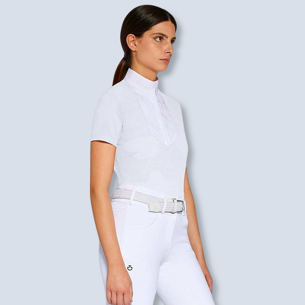 CT Perforated Jersey S/S Competition Shirt W/ Poplin Bib- Cavalleria