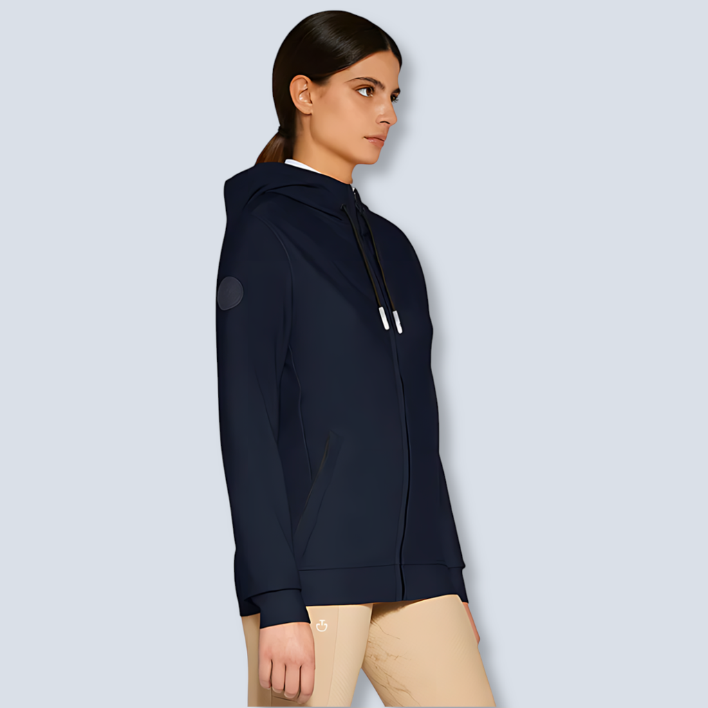 CT Diagonal Weave Zip Hoodie Women