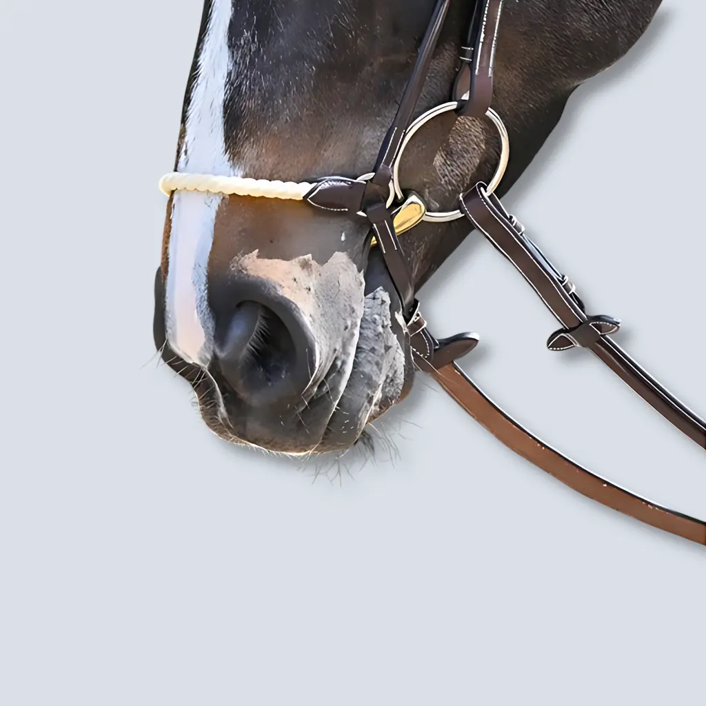 Rope Noseband Brass Buckles 