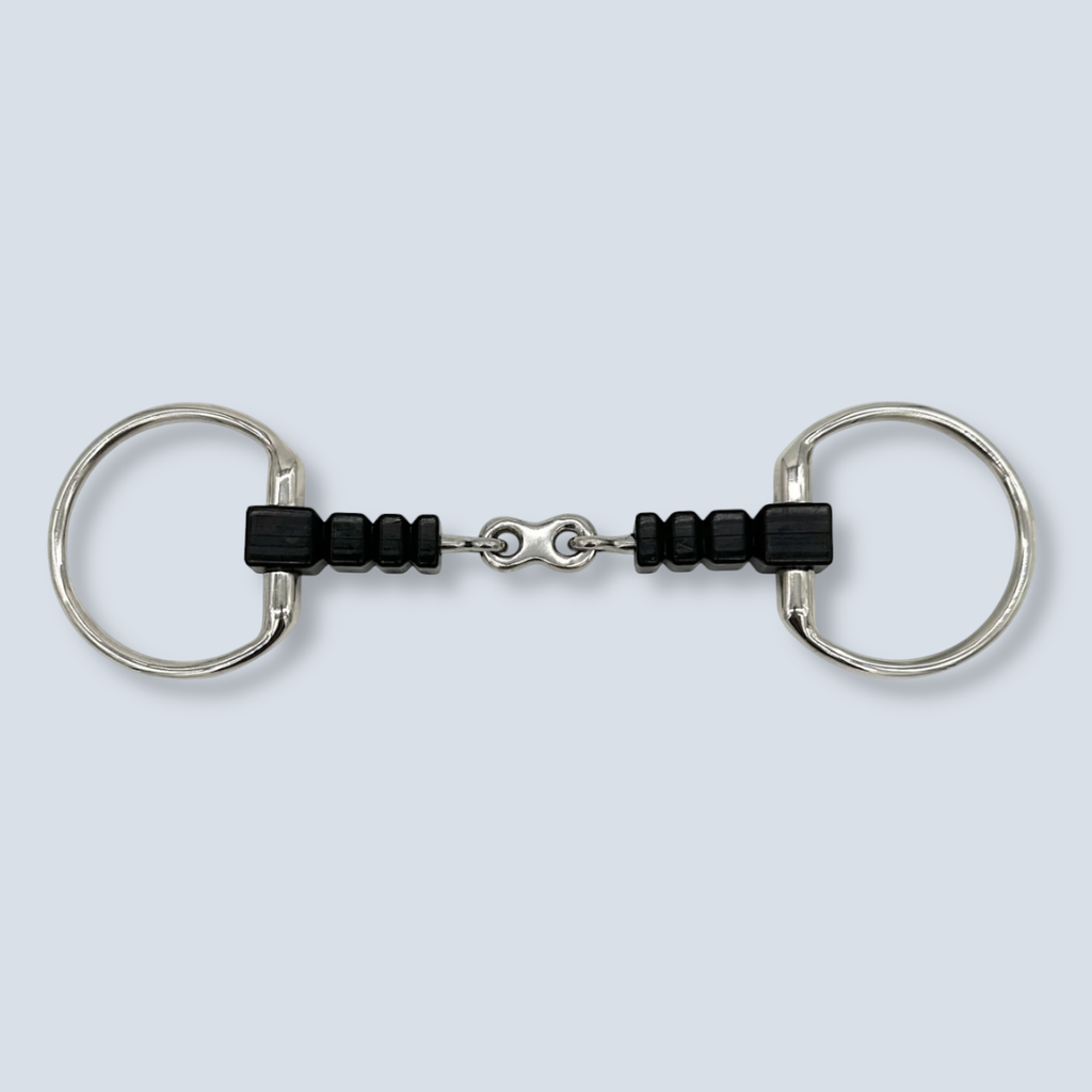 Rubber Block French Link Eggbutt Bit 135mm