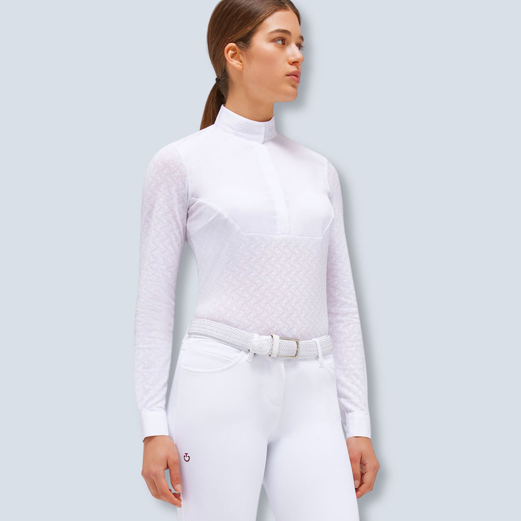 Cavalleria Toscana:CT Jersey L/S w/poplin 