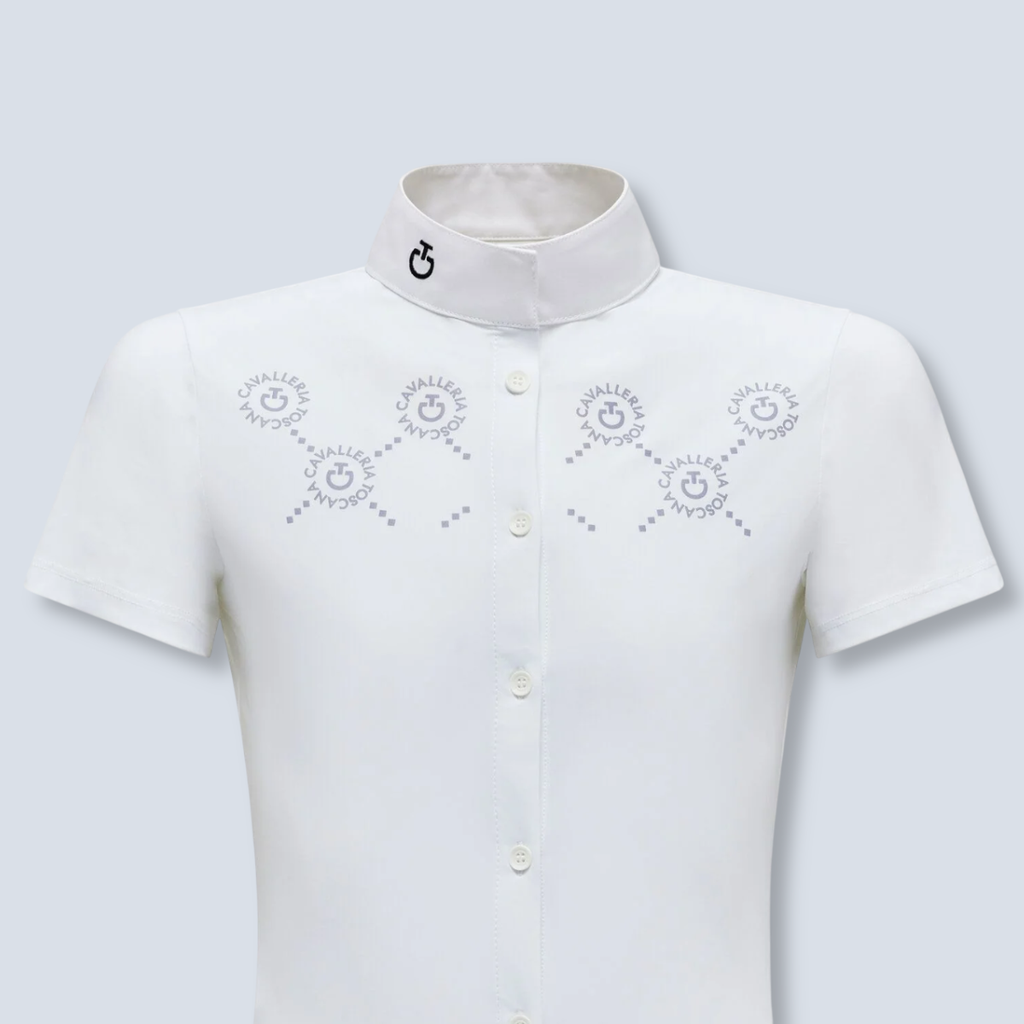 CT Orbit Print Jersey S/S Shirt Competition Polo- Cavalleria