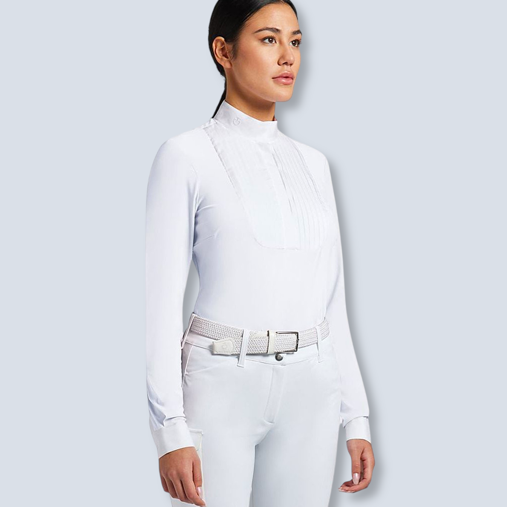 Jersey LS/S Competition Shirt W Poplin Pleated Bib 