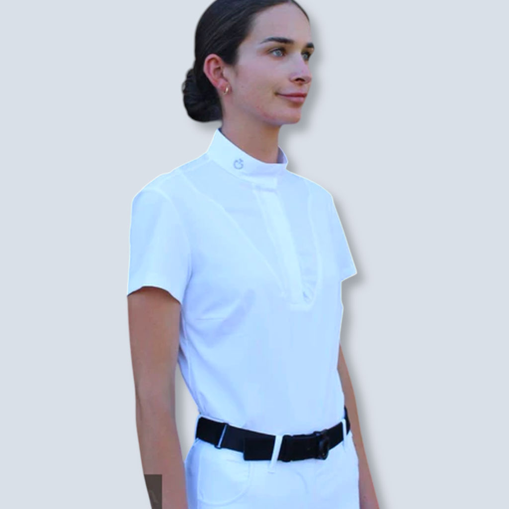 JERSEY W POPLIN BIB S/S COMPETITION SHIRT 