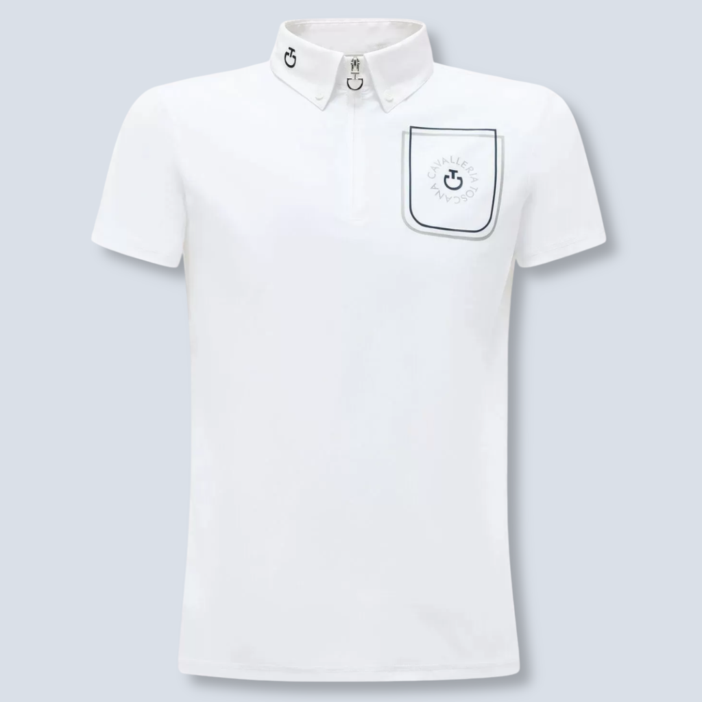 CT Raised Straid Print S/S Jersey Competition Polo- Cavalleria