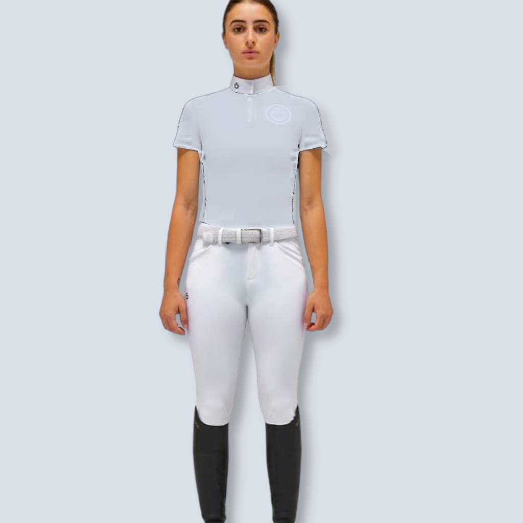 CT Cross Stich Print Jersey S/S Button Competition- Cavalleria