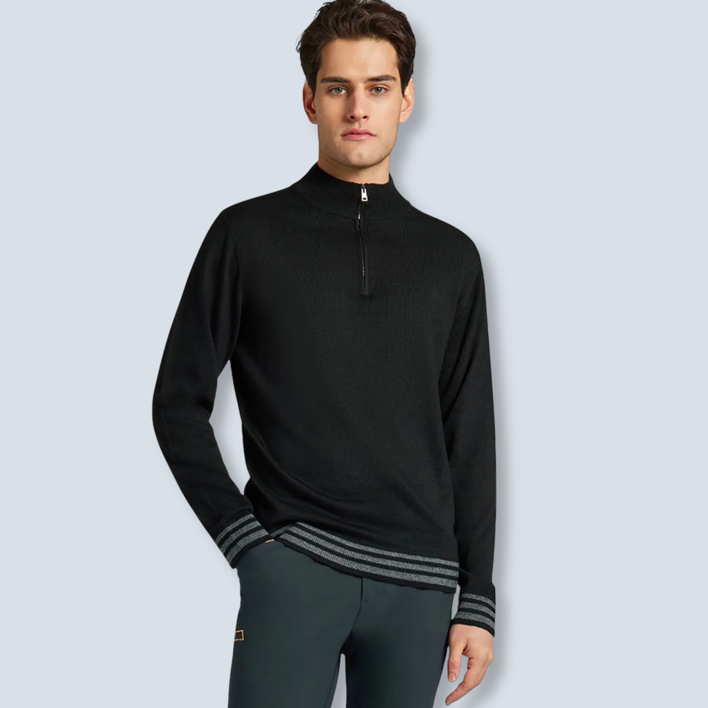 RG Wool Blend Half Zip Sweater Man 