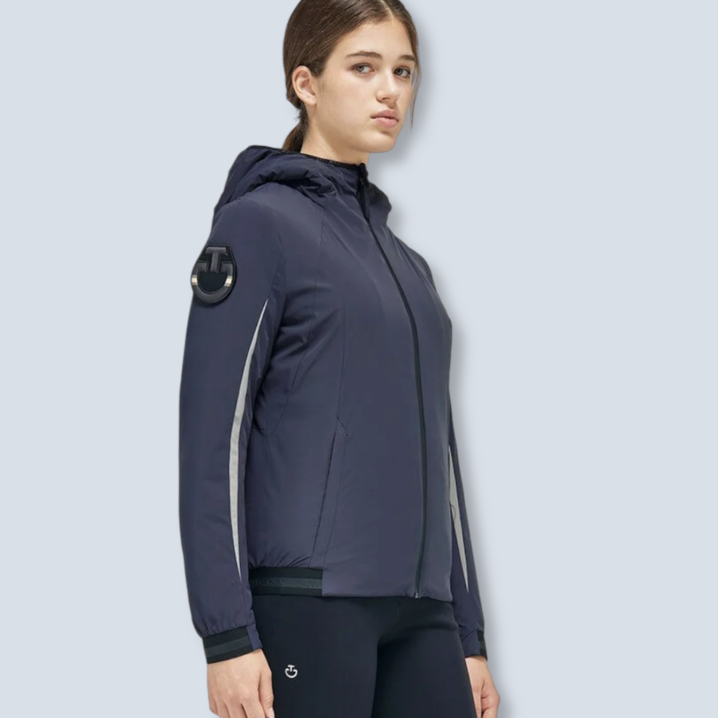 CT Team Patch Nylon Stretch Hooded Bomber Woman 