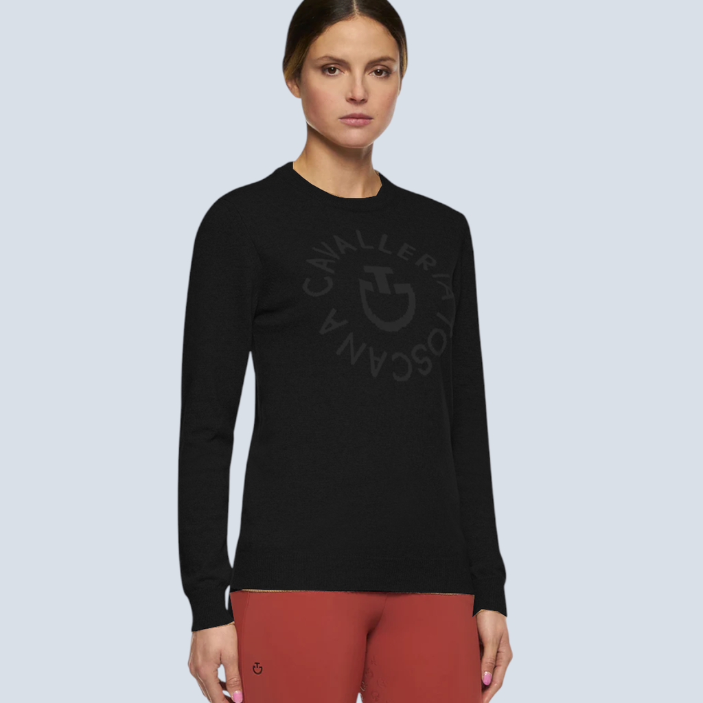 CASHMERE BLEND CT JACQUARD ORBIT CREW NECK SWEATER 
