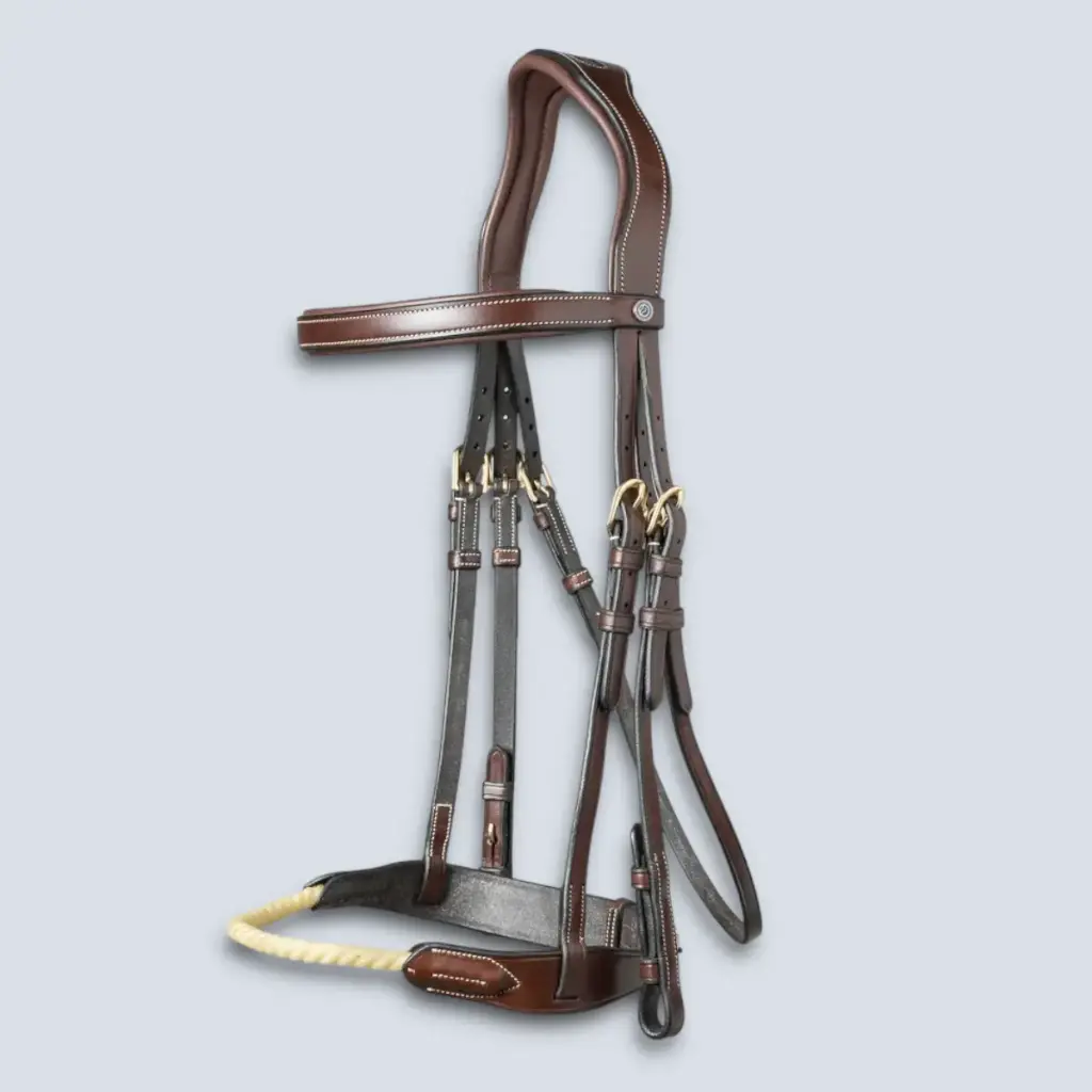 Rope Noseband Silver Buckles 