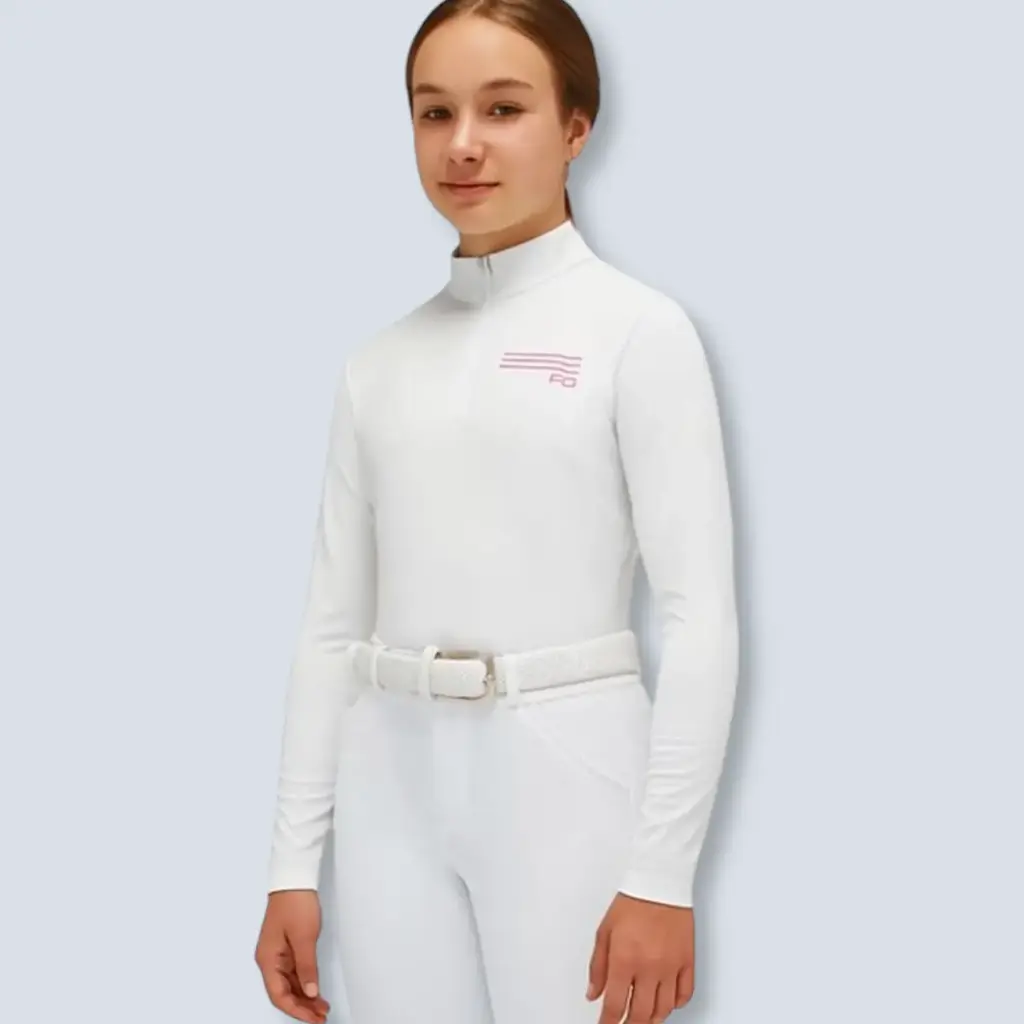 RG Girl Jersey LS Competition Zip Polo 