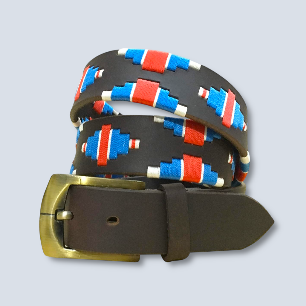 Polo Belt WRED/BULE WHITE EMB