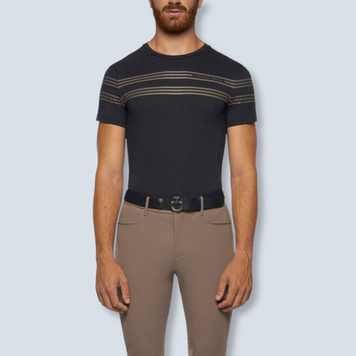 Cavalleria Toscana:Cotton T w/Emb Silicone