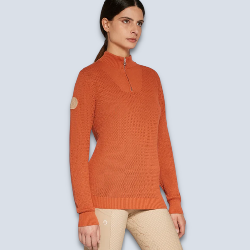 Cavalleria Toscana:CT Cotton Knit Half Zip