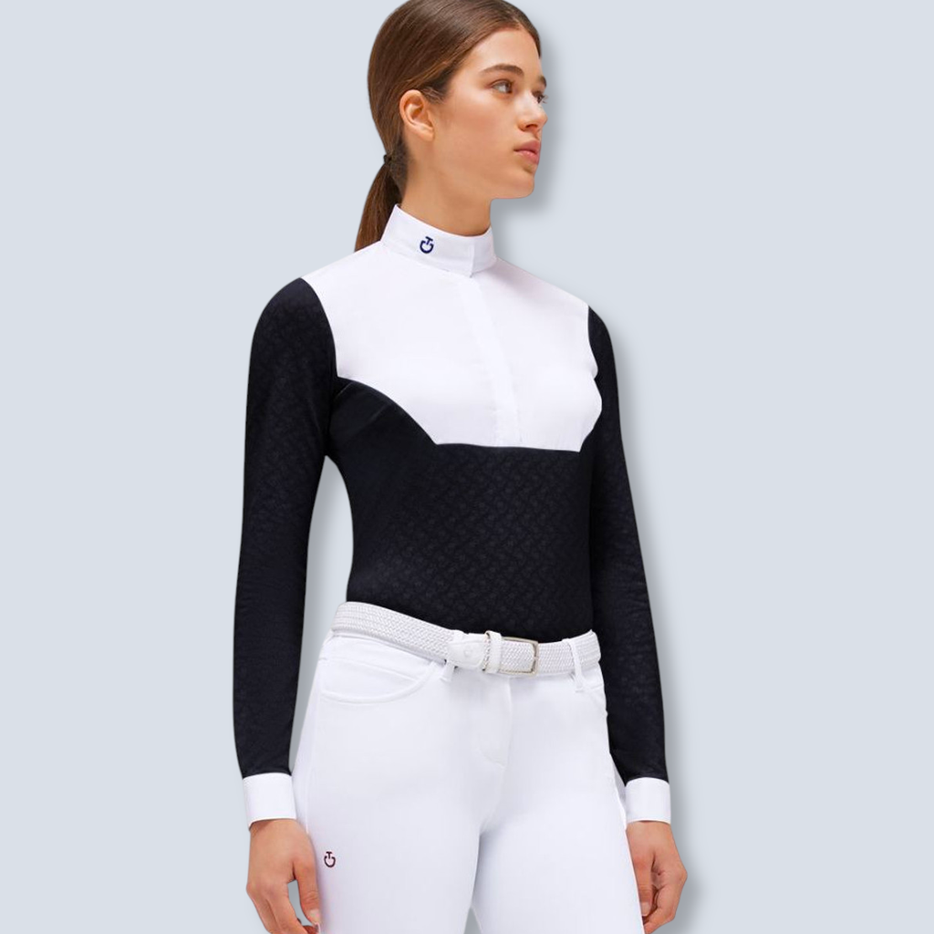 Cavalleria Toscana:CT Jersey L/S w/poplin 