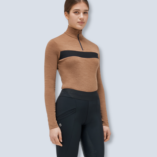Cavalleria Toscana:Tech Wool Half Zip Turt