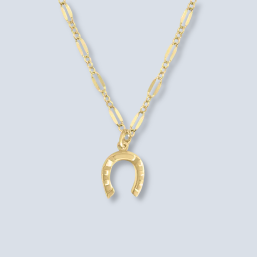 Faire:Horseshoe necklace gold