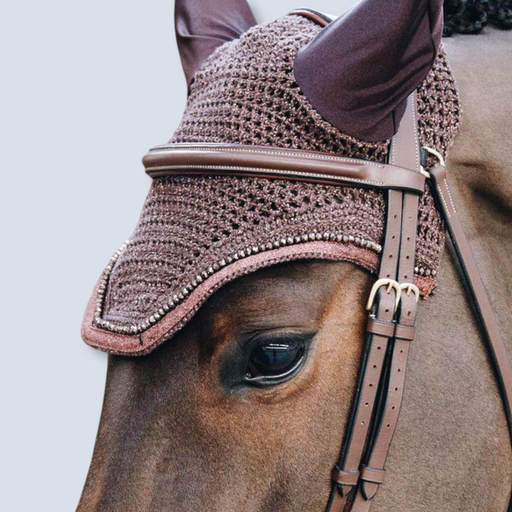 Kentucky Horse Boots:Fly Veil Welly sparkly SL brn