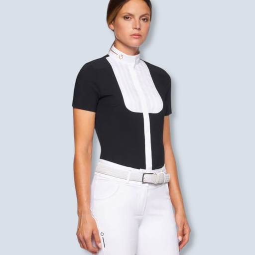 Revo Pleated Poplin Bib S/S Competition Shirt W Tech K Nit 