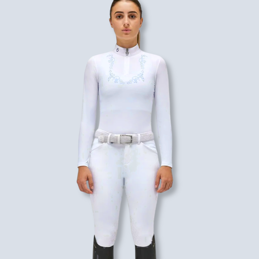 [MX CT Motif Print Jersey L/S Competition Polo- Cavalleria] CT Motif Print Jersey L/S Competition Polo- Cavalleria