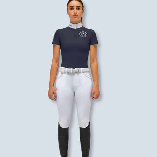 CT Cross Stich Print Jersey S/S Button Competition- Cavalleria