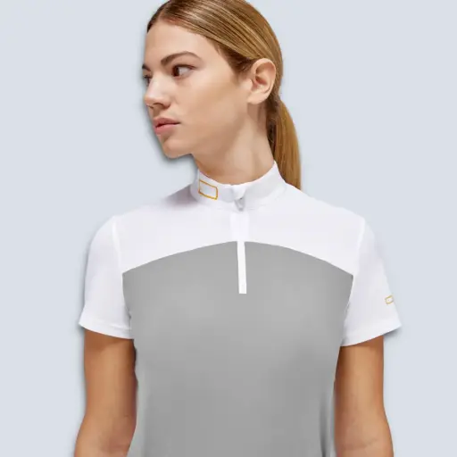 [MX JERSEY/ MESH INSERT S/S ZIP COMPETITION POLO] JERSEY/ MESH INSERT S/S ZIP COMPETITION POLO