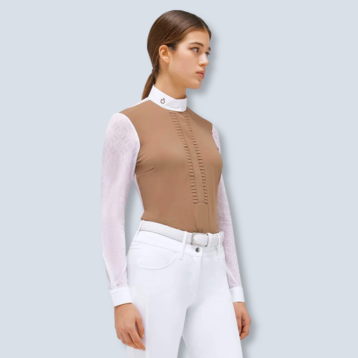 Pleated Jersey L/S Shirt Women