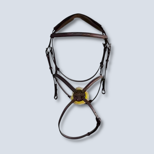 [MX Fig 8 Noseband Silver Mat Buckles with Sheep Limit] Fig 8 Noseband Silver Mat Buckles with Sheep 