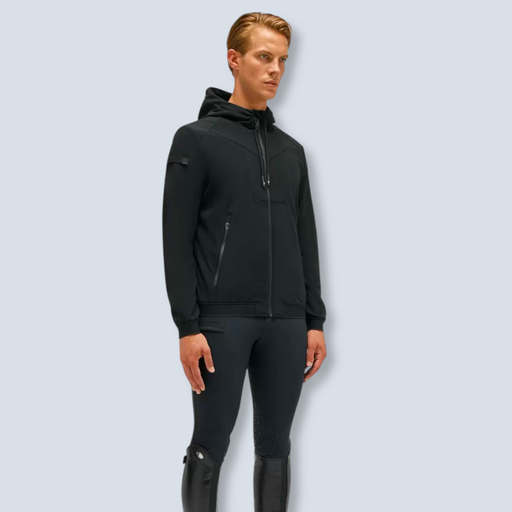 Jersey and Velvet Hooded Full Zip Softshell Jacket  Men 