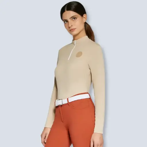 CT Tech Piquet L/S Training Zip Polo