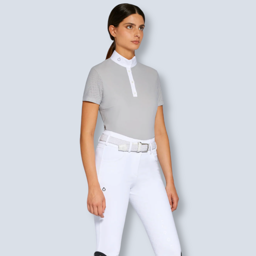 CT Perforated Jersey S/S Button Competition Polo- Cavalleria