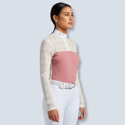 CT L/S Sheer Jacquard Jersey Zip Competition