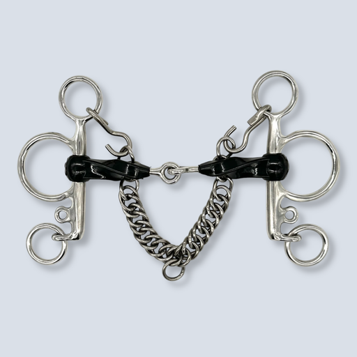 [MX RUBBER TWIST PELHAM BIT] RUBBER TWIST PELHAM BIT 