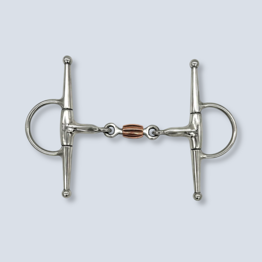 [MX HEXAGON COPPER CRICKET ROLLER FULL CHEEK BIT] HEXAGON COPPER CRICKET ROLLER FULL CHEEK BIT 