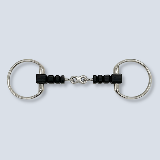 [MX Rubber Block French Link Eggbutt Bit 135mm] Rubber Block French Link Eggbutt Bit 135mm